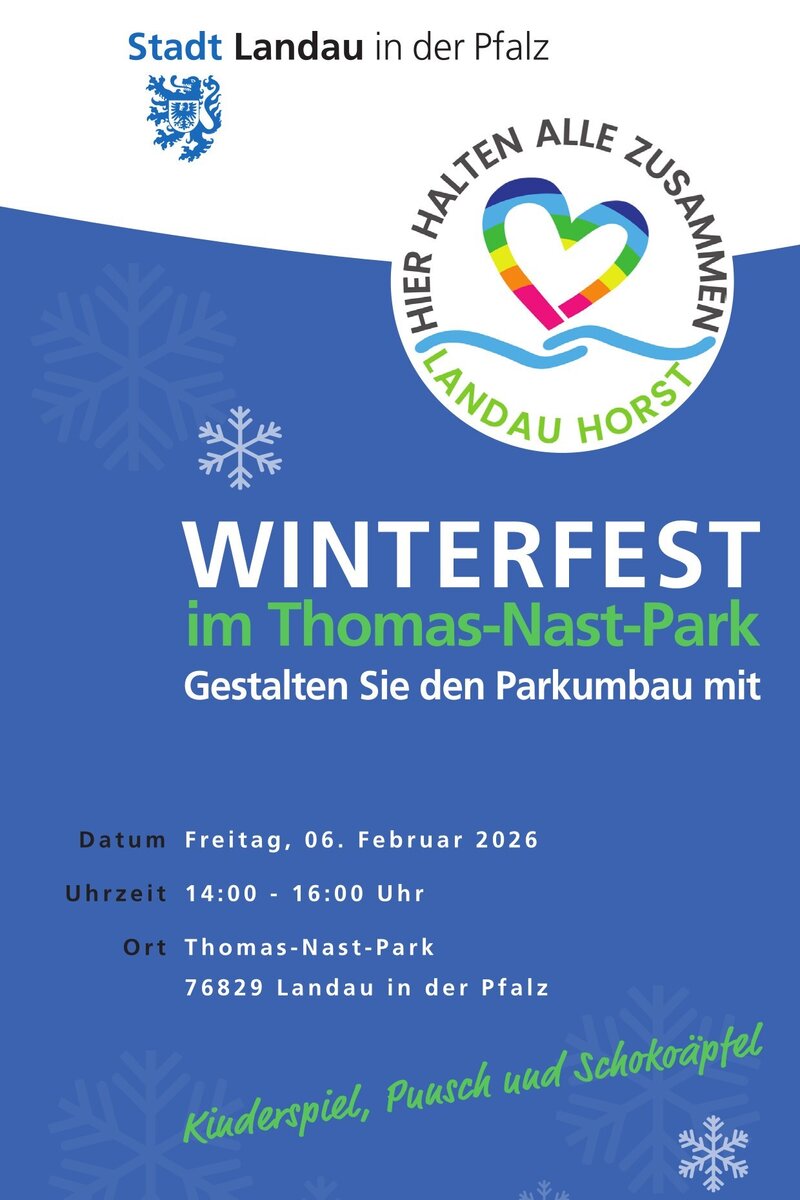 Am 6. Februar findet im Landauer Thomas-Nast-Park das Winterfest statt. 