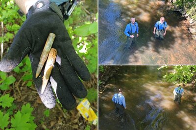 Bild vergr&ouml;&szlig;ern: Das Landauer Ordnungsamt im Wasser im Einsatz!